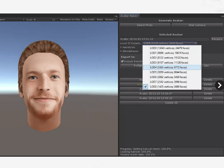 eenheid 3d avatar